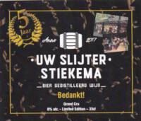 Buitenlandse bieren voor Nederlandse markt (etiket Nederlandse plaatsnaam), 5 Jaar uw Slijter Stiekema Grand Cru