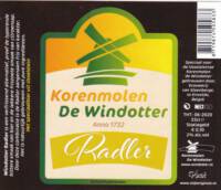 Buitenlandse bieren voor Nederlandse markt (etiket Nederlandse plaatsnaam), Korenmolen de Windotter Radler