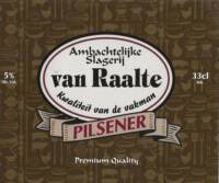 Buitenlandse bieren voor Nederlandse markt (etiket Nederlandse plaatsnaam), van Raalte Pilsener