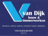 Buitenlandse bieren voor Nederlandse markt (etiket Nederlandse plaatsnaam), Van Dijk's Blond