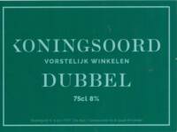 Buitenlandse bieren voor Nederlandse markt (etiket Nederlandse plaatsnaam), Koningsoord Dubbel