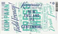 Kompaan Dutch Craft Beer Company, Field Frenzy! New England IPA Home-made With Centennial