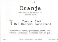 Tommie Sjef Wild Ales, Oranje