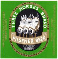 De Drie Hoefijzers, Three Horses Brand Pilsener Beer Lager Beer