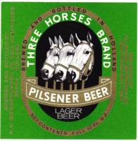 De Drie Hoefijzers, Three Horses Brand Pilsener Beer Lager Beer