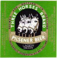 De Drie Hoefijzers, Three Horses Brand Pilsener Beer Lager Beer