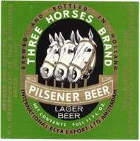 De Drie Hoefijzers, Three Horses Brand Pilsener Beer Lager Beer