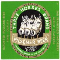 De Drie Hoefijzers, Three Horses Brand Pilsener Beer Lager Beer