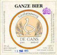 Bierbrouwerij de Gans, Ganze Bier