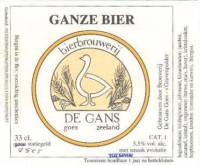 Bierbrouwerij de Gans, Ganze Bier