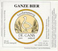 Bierbrouwerij de Gans, Ganze Bier