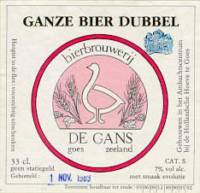 Bierbrouwerij de Gans, Ganze Bier Dubbel