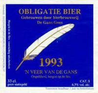 Bierbrouwerij de Gans, Obligatiebier 1993