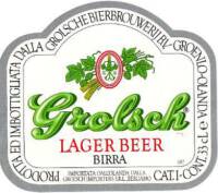 Grolsch, Grolsch Lager Beer Birra