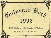 Gulpener Bierbrouwerij, Bock 1992