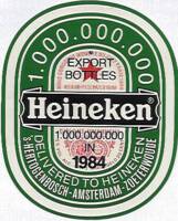 Heineken, 1.000.000.000 Export Bottles in 1984
