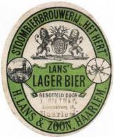 Stoombierbrouwerij Het Hert (Haarlem), Lans' Lager Bier