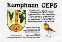 Stadsbrouwerij Almere, Kemphaan Oeps