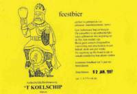 Bierbrouwerij 't Koelschip, Feestbier