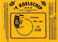 Bierbrouwerij 't Koelschip, 't Koelschip feliciteert 15 jaar BAV
