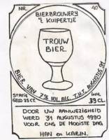 Bierbrouwerij 't Kuipertje, Trouwbier Han en Karin