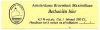 Amsterdams Brouwhuis Maximiliaan, Bethaniën Bier