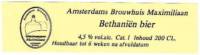 Amsterdams Brouwhuis Maximiliaan, Bethaniën Bier