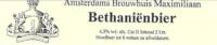 Amsterdams Brouwhuis Maximiliaan, Bethaniën Bier
