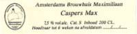 Amsterdams Brouwhuis Maximiliaan, Caspers Max