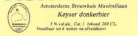 Amsterdams Brouwhuis Maximiliaan, Keyser Donkerbier