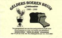 Brouwerij Onder De Linden, Gelders Boeren Bruin Jubileumbier