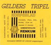 Brouwerij Onder De Linden, Gelders Tripel Gemeentepolitie Renkum