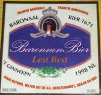 Oranjeboom Bierbrouwerij, Baronnen Bier Lest Best