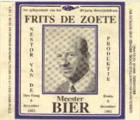 Oranjeboom Bierbrouwerij, Frits de  Zoete Meester Bier