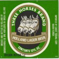 Oranjeboom Bierbrouwerij, Three Horses Brand Holland Lager Beer