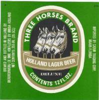 Oranjeboom Bierbrouwerij, Three Horses Brand Holland Lager Beer de Luxe