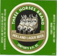 Oranjeboom Bierbrouwerij, Three Horses Brand Holland Lager Beer