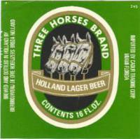 Oranjeboom Bierbrouwerij, Three Horses Brand Holland Lager Beer