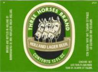 Oranjeboom Bierbrouwerij, Three Horses Brand Holland Lager Beer