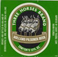 Oranjeboom Bierbrouwerij, Three Horses Brand Holland Pilsener Beer