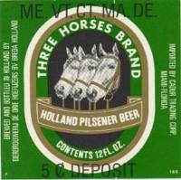 Oranjeboom Bierbrouwerij, Three Horses Brand Holland Pilsener Beer