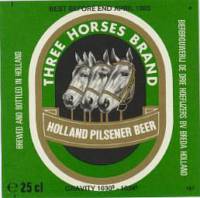Oranjeboom Bierbrouwerij, Three Horses Brand Holland Pilsener Beer