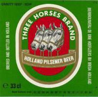 Oranjeboom Bierbrouwerij, Three Horses Brand Holland Pilsener Beer