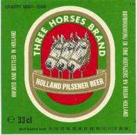 Oranjeboom Bierbrouwerij, Three Horses Brand Holland Pilsener Beer