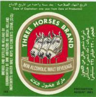 Oranjeboom Bierbrouwerij, Three Horses Brand Non Alcoholic Malt Beverage
