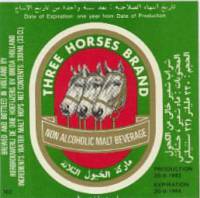 Oranjeboom Bierbrouwerij, Three Horses Brand Non Alcoholic Malt Beverage
