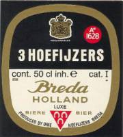Oranjeboom Bierbrouwerij, 3 Hoefijzers Breda Holland Luxe Bier
