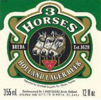 Oranjeboom Bierbrouwerij, 3 Horses Holland Lager Beer