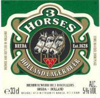 Oranjeboom Bierbrouwerij, 3 Horses Holland Lager Beer