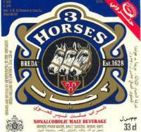 Oranjeboom Bierbrouwerij, 3 Horses Non Alcoholic Malt Beverage